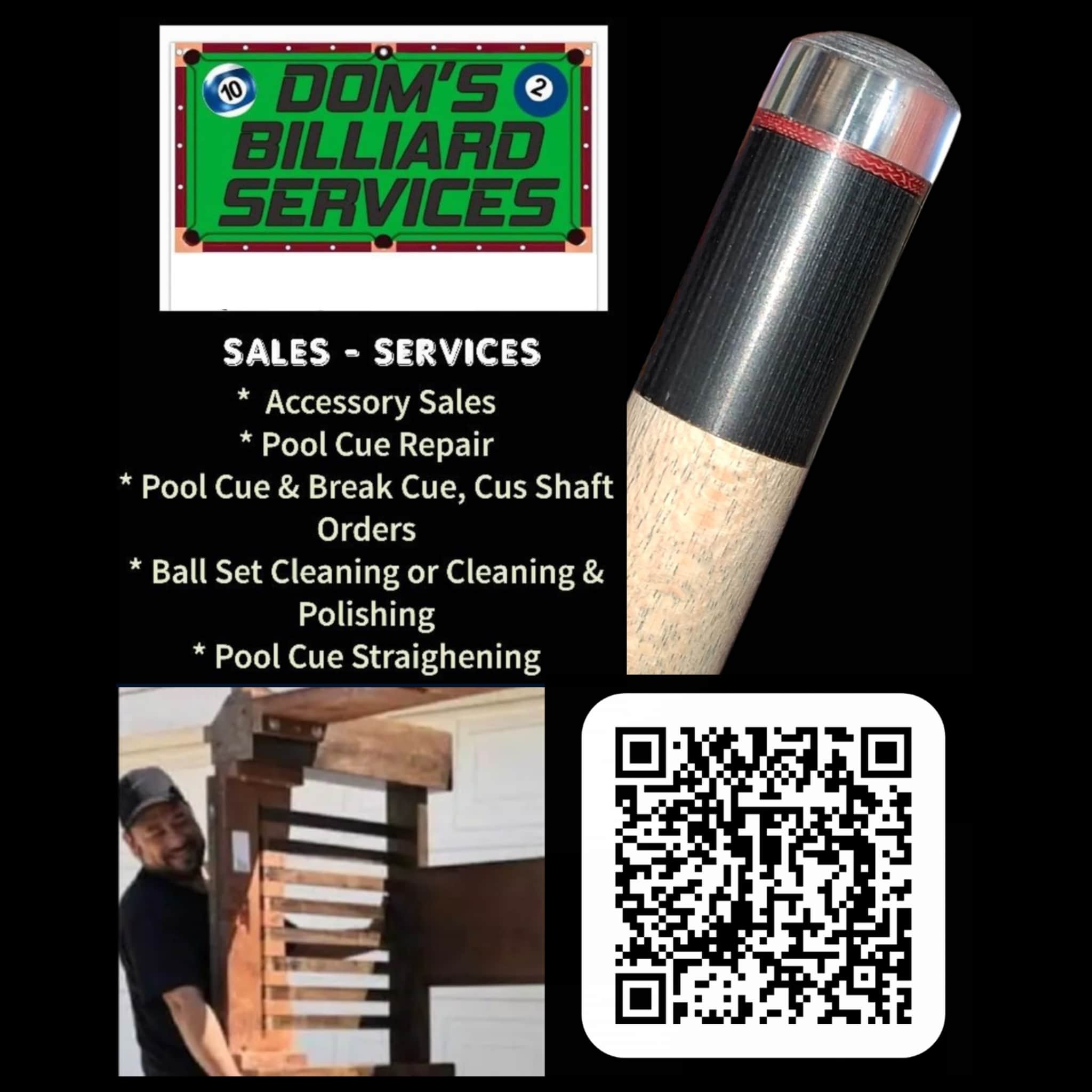 Dom's Billiard Services hero image